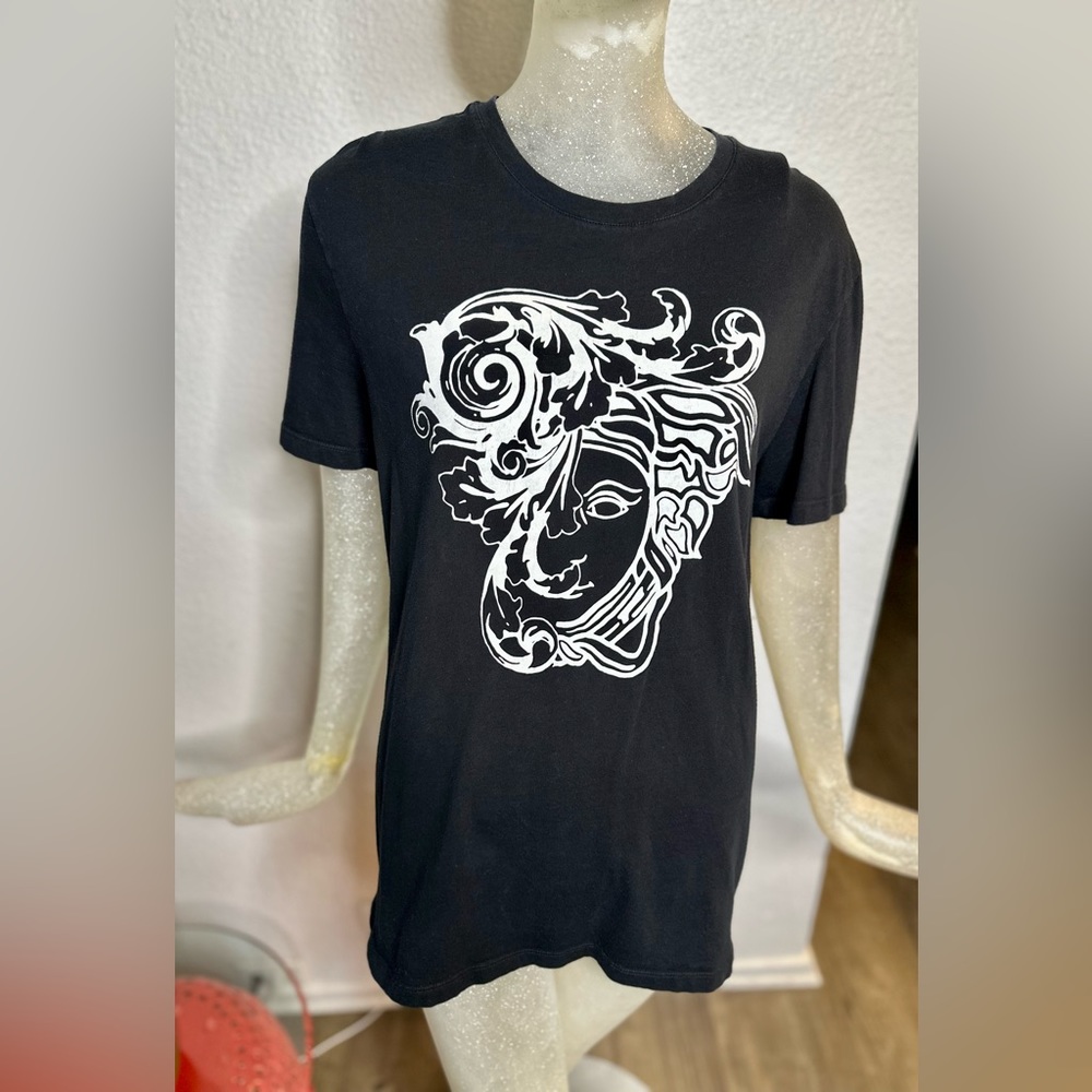 Versace Collection Men’s Black/White Logo Short Sleeve Tshirt. Size XLarge
